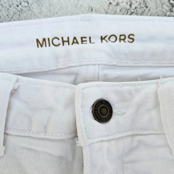 Michael Kors Women Jeans White Cotton Denim Jeans Size 4 - Picture 8 of 11